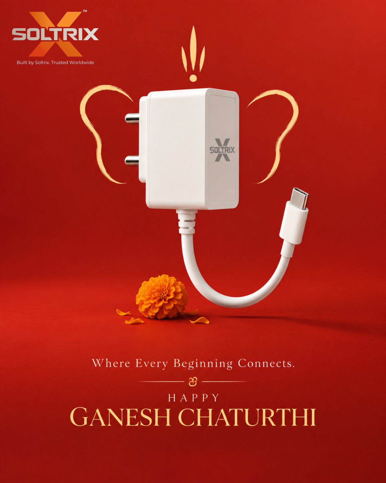 Some connections are made by technology. Some are made by faith. 🧡

This Ganesh Chaturthi, we celebrate the spirit of new beginnings—the first step, the fresh idea, the unexpected opportunity, and every little moment that sets something bigger in motion.

At SoltriX, we believe every beginning deserves a connection that keeps it moving. ⚡

May this festive season bring fewer obstacles, stronger connections and plenty of reasons to move forward.

Here’s to beginnings that go places. 🐘✨

#ganeshchaturthi #ɢᴀɴᴘᴀᴛɪʙᴀᴘᴘᴀᴍᴏʀʏᴀ #ganeshchaturthi2026 #SoltriX #newbeginnings 

[Ganesh Chaturthi, Ganesh Chaturthi 2026, Ganpati Bappa Morya, Ganesh festival, Ganpati festival, Lord Ganesha, Ganesh Utsav, Ganesh Puja, Ganesh Chaturthi India, Ganpati celebration, new beginnings, auspicious beginnings, positive beginnings, removing obstacles, prosperity, success, blessings, Indian festival, festive season, festival celebration, technology brand India, electronics brand India, power solutions India, electrical solutions, power supply, connectivity, smart technology, SoltriX, SoltriX India, Made in India]