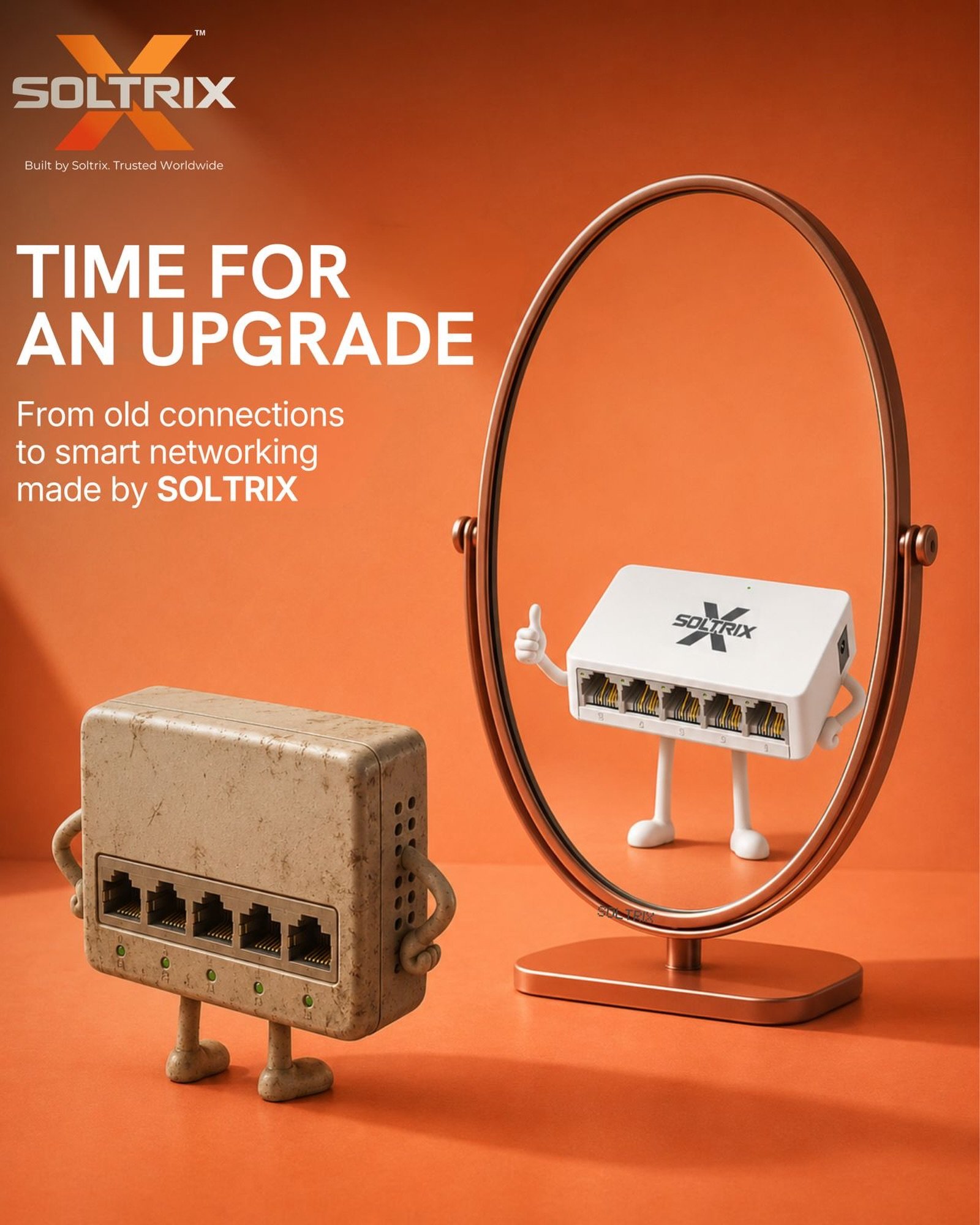 Some connections deserve a glow-up. 😉⚡

If your network still looks like it belongs to another era, maybe it’s time to stop holding on to old hardware.

Upgrade to a smarter, cleaner and more reliable networking setup with SoltriX, because your network shouldn’t just connect devices, it should keep up with them.

Old setup: “I’ve got this.”
SoltriX: “You really don’t.” 😌

Time to make your network look and work a little smarter. 🚀

#SoltriX #networking #ethernetswitch #networkupgrade #techindia 

[Ethernet switch, network switch, networking switch, Ethernet networking, LAN switch, network upgrade, networking solutions, networking products, network equipment, wired networking, home networking, office networking, business networking, computer networking, network connectivity, Ethernet connectivity, LAN networking, network accessories, IT networking, networking equipment India, Ethernet switch India, network switch India, smart networking, reliable networking, high speed networking, network infrastructure, digital connectivity, technology India, SoltriX networking, SoltriX India]