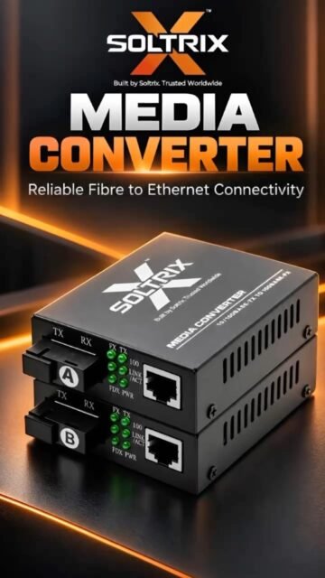✨ When distance tests your connection, let technology work its magic. ⚡

Meet the SoltriX Media Converter — built to bridge fibre optic networks and Ethernet connectivity with dependable performance. From business networks to CCTV surveillance systems, seamless connectivity starts with the right hardware.

Because every strong connection deserves a little engineering brilliance. 🔌🧡

#soltrix #mediaconverter #fiberoptics #networkingsolutions #cctv 

[SoltriX, media converter, fibre optic media converter, fiber optic converter, fibre to Ethernet, Ethernet connectivity, optical fibre networking, fibre optic network, network equipment, networking solutions, Ethernet switch, CCTV networking, CCTV accessories, surveillance systems, IT infrastructure, data communication, network connectivity, optical network, LAN networking, network devices, fibre optic technology, Ethernet converter, fibre optic transmission, security solutions, system integrator, CCTV installation, enterprise networking, telecom equipment, network hardware, SoltriX India]